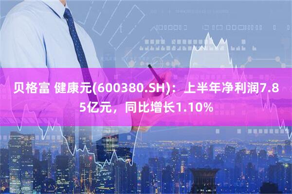 贝格富 健康元(600380.SH)：上半年净利润7.85亿元，同比增长1.10%